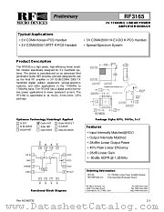 RF3165 datasheet pdf RF Micro Devices