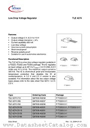 TLE 4274 GV10 datasheet pdf Infineon