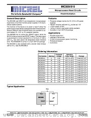MIC809 datasheet pdf Micrel Semiconductor