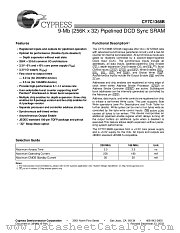 CY7C1368B-166AJC datasheet pdf Cypress
