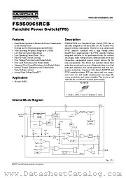 FS8S0965RCBYDTU datasheet pdf Fairchild Semiconductor