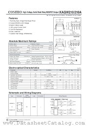 KAQW210 datasheet pdf Cosmo Electronics