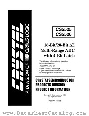 CS5525 datasheet pdf Cirrus Logic