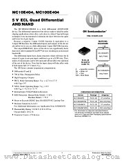 MC100E404FNR2 datasheet pdf ON Semiconductor