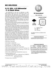 MC100LVE222FAR2 datasheet pdf ON Semiconductor