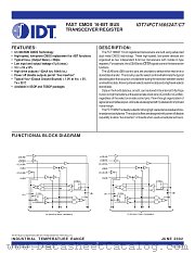 IDT74FCT16652CTPA8 datasheet pdf IDT