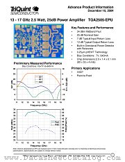 TGA2505-EPU datasheet pdf TriQuint Semiconductor