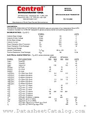 MPQ2222A datasheet pdf Central Semiconductor