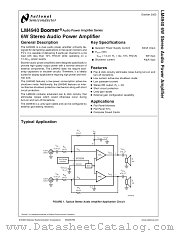 LM4940TSBD datasheet pdf National Semiconductor