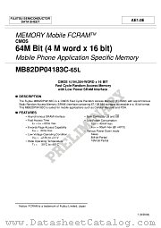 MB82DP04183C-65L datasheet pdf Fujitsu Microelectronics
