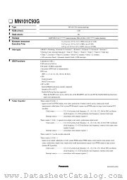 MN101C93G datasheet pdf Panasonic