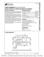 LM4912MM datasheet pdf National Semiconductor