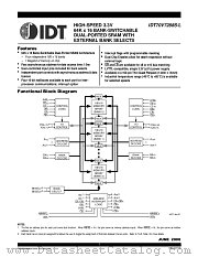 IDT70V7288L25PF8 datasheet pdf IDT