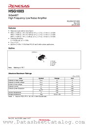 HSG1003 datasheet pdf Renesas