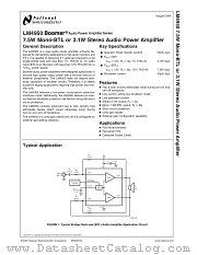 LM4950TS datasheet pdf National Semiconductor