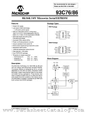 93C76 datasheet pdf Microchip