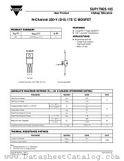 SUP17N25-165 datasheet pdf Vishay