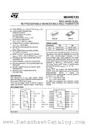 M54HC123D1 datasheet pdf ST Microelectronics