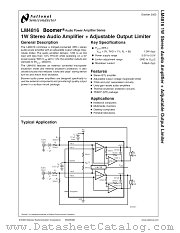 LM4816MT datasheet pdf National Semiconductor