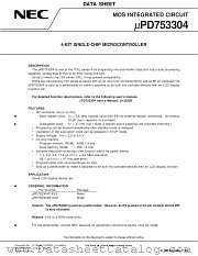 UPD753304P-XXX datasheet pdf NEC