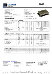 C2420 datasheet pdf Vectron