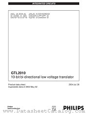GTL2010BS datasheet pdf Philips