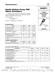 MJE371 datasheet pdf ON Semiconductor