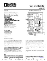AD7877ACPZ-500RL7 datasheet pdf Analog Devices