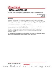 HD74ALVC166245A datasheet pdf Renesas