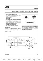 L6385D013TR datasheet pdf ST Microelectronics
