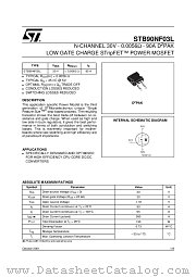 STB90NF03LT4 datasheet pdf ST Microelectronics
