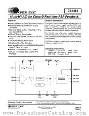 CS4461 datasheet pdf Cirrus Logic