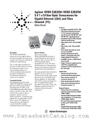 HFBR-53B3FM datasheet pdf Agilent (Hewlett-Packard)