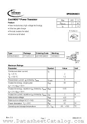 SPD02N80C3 datasheet pdf Infineon