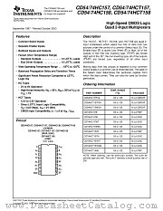 CD74HC157SM datasheet pdf Texas Instruments