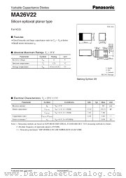 MA26V22 datasheet pdf Panasonic