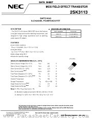 2SK3113 datasheet pdf NEC