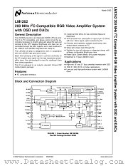 LM1262NA datasheet pdf National Semiconductor