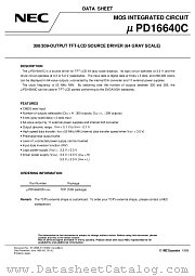 UPD16640CN-XXX datasheet pdf NEC