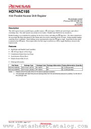 HD74AC195 datasheet pdf Renesas