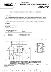 UPC4558GR-E1 datasheet pdf NEC