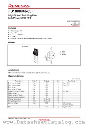 FS100KMJ-03F datasheet pdf Renesas