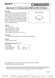 CXM3502ER datasheet pdf SONY