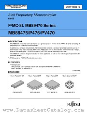 MB89475 datasheet pdf Fujitsu Microelectronics