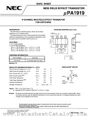 UPA1919TE-T2 datasheet pdf NEC