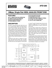 AFE1205E datasheet pdf Texas Instruments