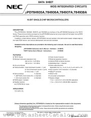 UPD784937AGF-XXX-3BA-A datasheet pdf NEC