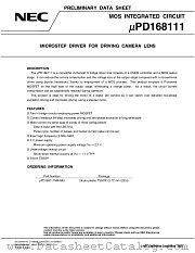 UPD168111MA-6A5-E1 datasheet pdf NEC