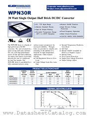 WPN30R48S05-1 datasheet pdf C&D Technologies