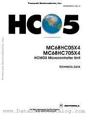 68HC705X4 datasheet pdf Freescale (Motorola)